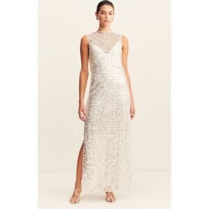 Shona Joy | Dresses | Shona Joy Blanc Linen Strapless Panelled Maxi Dress  Size 2 | Poshmark